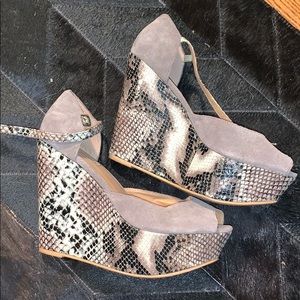 Snake skin platforms by Steve Madden